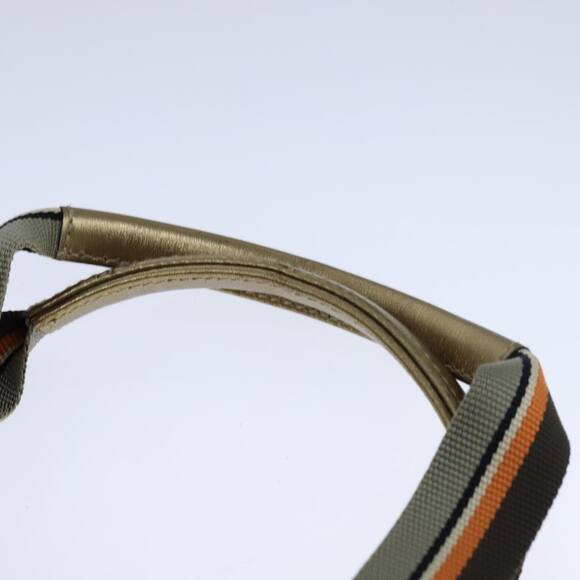 GUCCI GG Crystal Sherry Line Hand Bag Gray Gold Brown - Picture 8 of 16